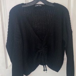 Black cropped sweater